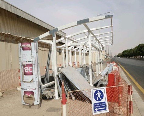 Riyadh Bus Stop — Panels Installation
